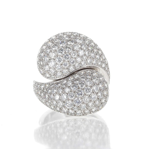 Bague 53 Cartier Le Yin et le Yang - Bague en or blanc 18 ct et diamants 58 Facettes 2.19099