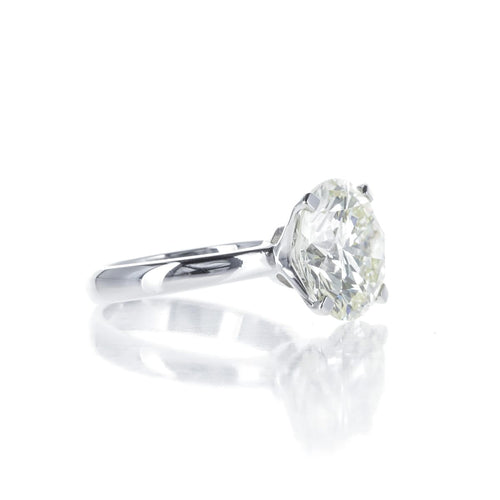 Bague 54 Bague solitaire diamant 7,66 ct M/VS2 IGI en or blanc 58 Facettes 2.18849