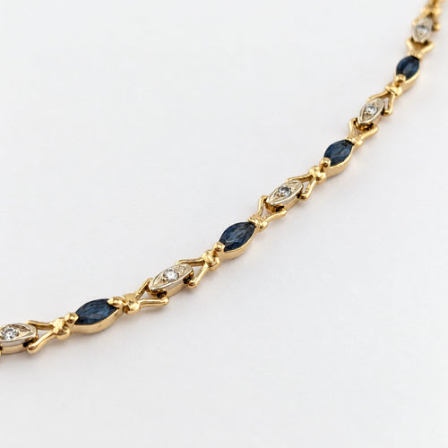 Collier Collier deux ors 18 carats, saphirs et diamants 58 Facettes 38001
