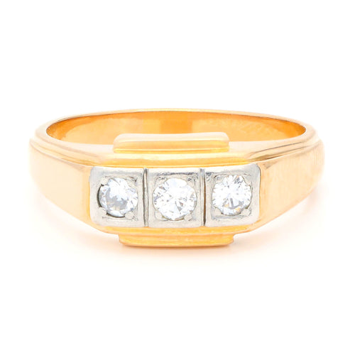 Bague 61 Bague trilogie en or blanc et or jaune 18k, diamants taille brillant 58 Facettes 6A6425E36CD842E88C0D2E6E1AA79B92