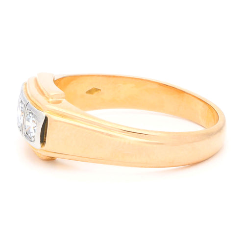 Bague 61 Bague trilogie en or blanc et or jaune 18k, diamants taille brillant 58 Facettes 6A6425E36CD842E88C0D2E6E1AA79B92