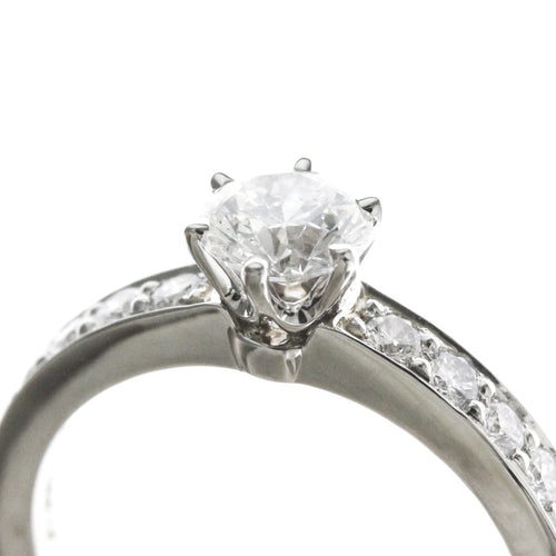 Bague 52 Tiffany & Co. - Bague solitaire en platine, diamant F/VS1 58 Facettes njbvo4rsid