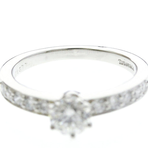 Bague 52 Tiffany & Co. - Bague solitaire en platine, diamant F/VS1 58 Facettes njbvo4rsid