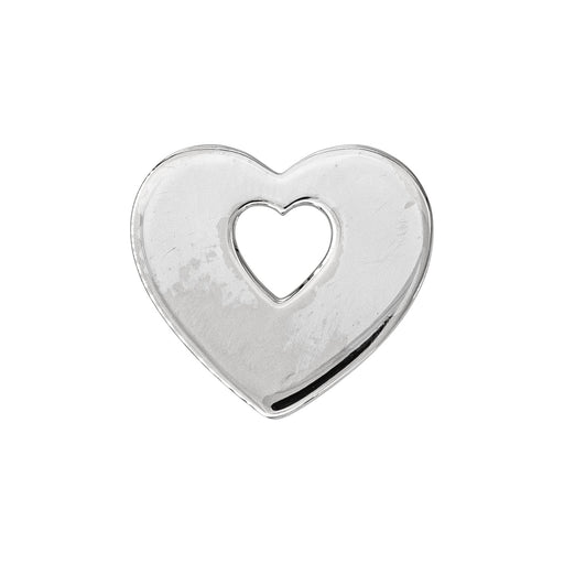 Pendentif Poiray - Pendentif cœur ajouré en or blanc 18k 58 Facettes 5758563CN