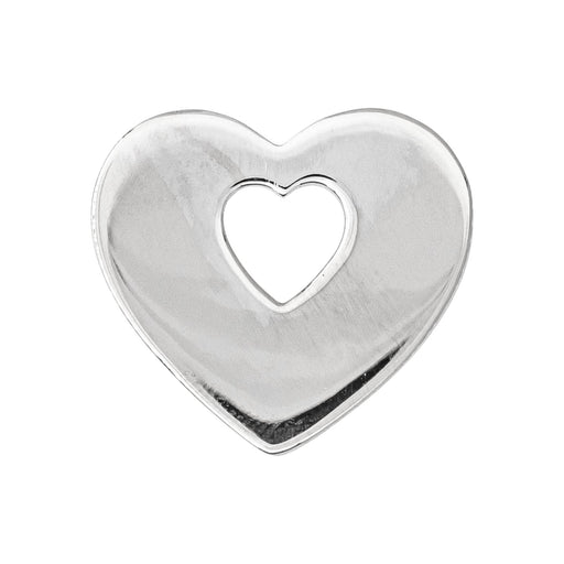 Pendentif Poiray - Pendentif cœur ajouré en or blanc 18k 58 Facettes 5758563CN