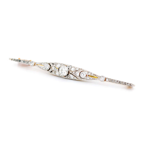 Broche Broche barre Art déco ornée de diamants 58 Facettes 76121C0F153B437E9E9194CC8655704C