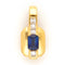 Pendentif Pendentif vintage en or 18 ct avec saphir et diamants 58 Facettes C4F28464A03C45D9A1A32AF713E1F1B6
