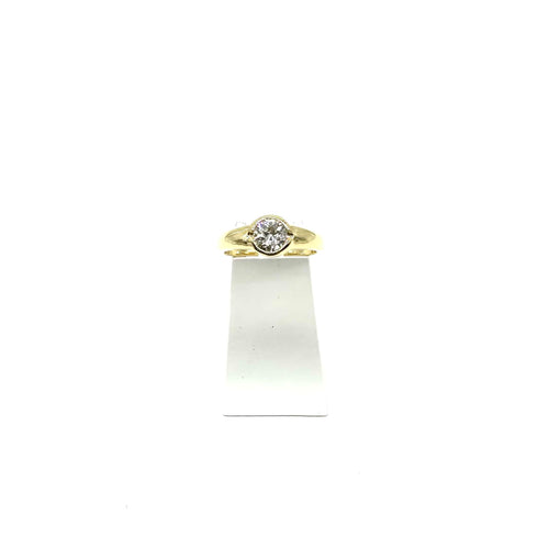 Bague Bague jonc en or jaune et diamants 58 Facettes Z15B51798