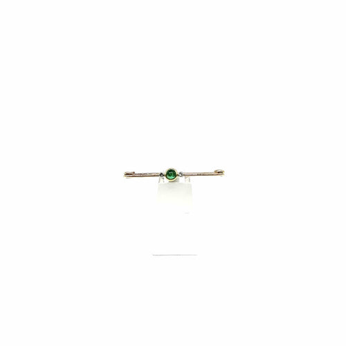 Broche Broche en or jaune 750, émeraude et diamants 58 Facettes Z1351861
