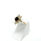Bague Bague marguerite en or jaune saphir et diamants 58 Facettes Z1350536