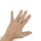 Yellow gold band ring with diamond 