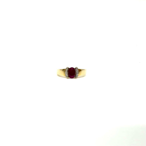 Bague Bague en or jaune rubis et diamants 58 Facettes Z15B51641
