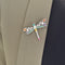 Broche Broche libellule en or blanc 750 avec diamants et pierres fines 58 Facettes Z15B51737