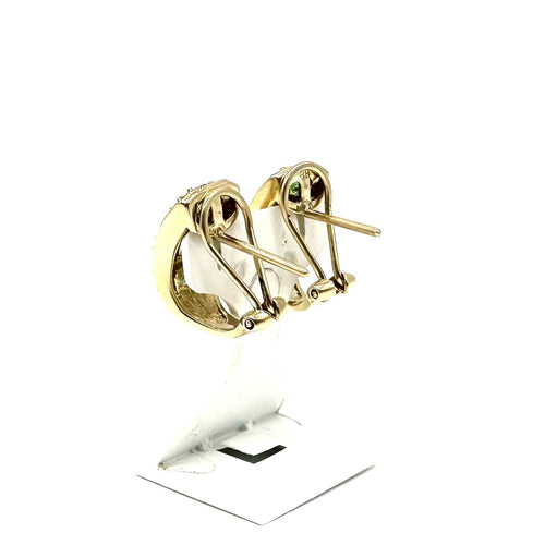 Boucles d'oreilles Boucles d'oreilles en or jaune 750, émeraudes et diamants 58 Facettes Z15B51643