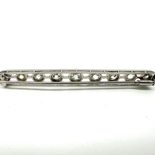 Broche Broche barrette en platine et diamants taille ancienne 58 Facettes Z15B51631