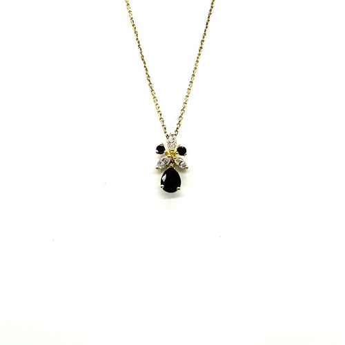 Collier Pendentif sur chaîne en or jaune avec saphirs et diamants 58 Facettes Z1351394-Z1351723