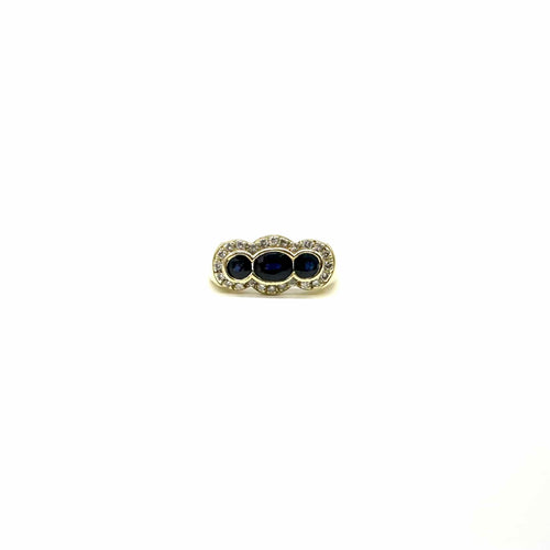 Bague Bague en or jaune, saphirs et diamants 58 Facettes Z15B51729