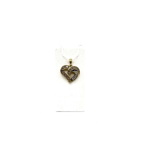 Pendentif Pendentif cœur en or jaune 750 et diamants 58 Facettes Z15B51614