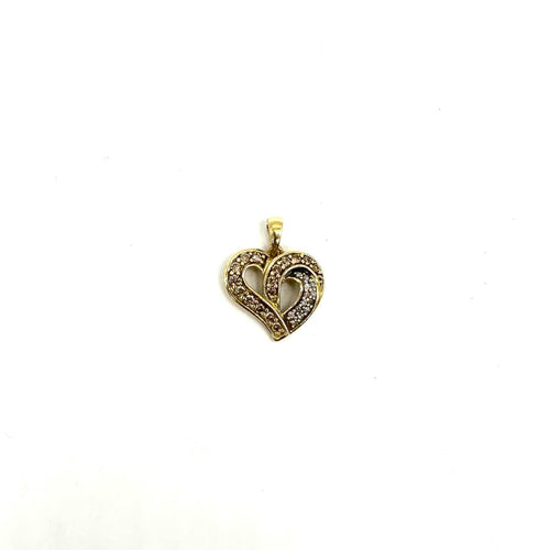 Pendentif Pendentif cœur en or jaune 750 et diamants 58 Facettes Z15B51614
