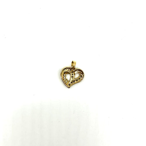 Pendentif Pendentif cœur en or jaune 750 et diamants 58 Facettes Z15B51614