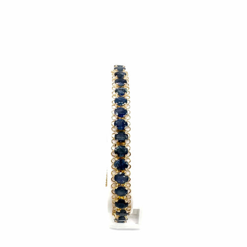 Bracelet Bracelet en or jaune 750 et saphirs 58 Facettes Z15B51418