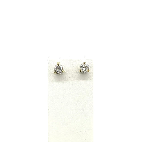 Boucles d'oreilles Boucles d’oreilles puces en or jaune et diamants 58 Facettes Z15B51730