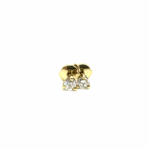 Boucles d'oreilles Boucles d'oreilles puces en or jaune 750 et diamants 58 Facettes Z15B51730