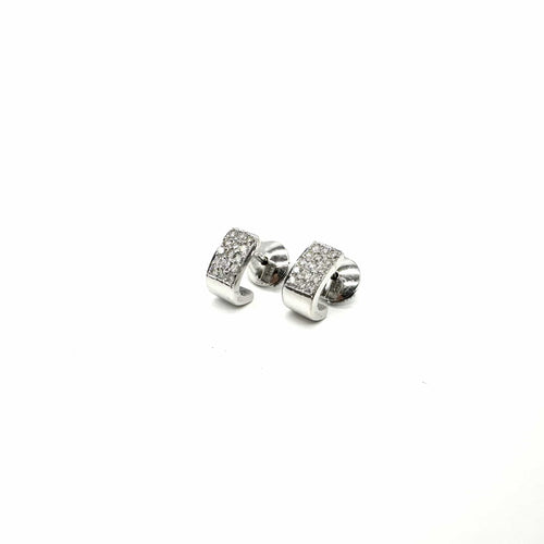 Boucles d'oreilles Boucles d’oreilles en or blanc 750 pavées de diamants 58 Facettes Z15B51745