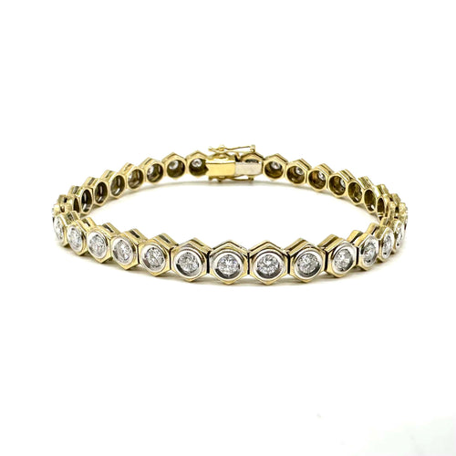 Bracelet Bracelet rivière diamants en or jaune 58 Facettes Z15B51553