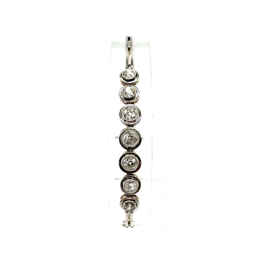 Bracelet Bracelet rivière de diamants en or blanc 58 Facettes Z1351323