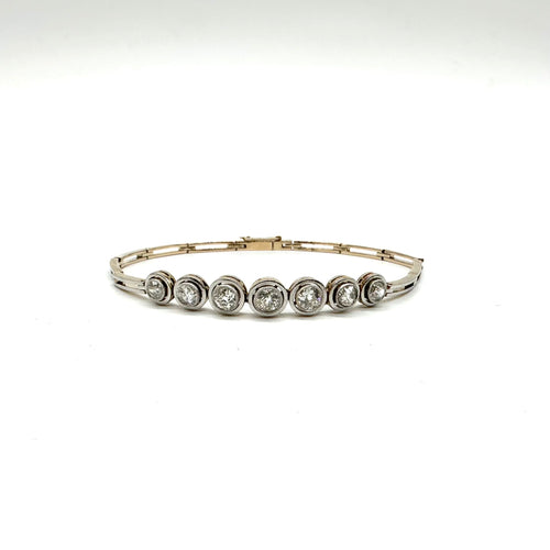 Bracelet Bracelet rivière de diamants en or blanc 58 Facettes Z1351323