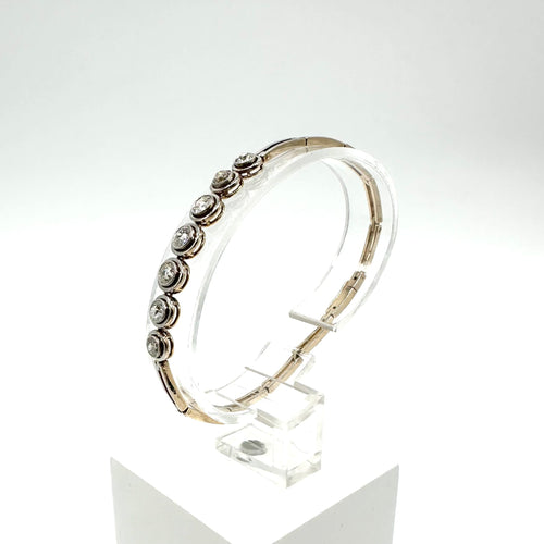 Bracelet Bracelet rivière de diamants en or blanc 58 Facettes Z1351323