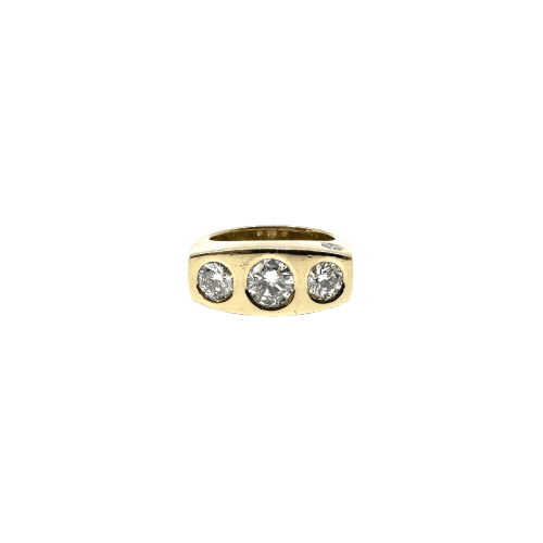 Bague Chevalière - Chevalière en or jaune et diamants 58 Facettes Z15B51744