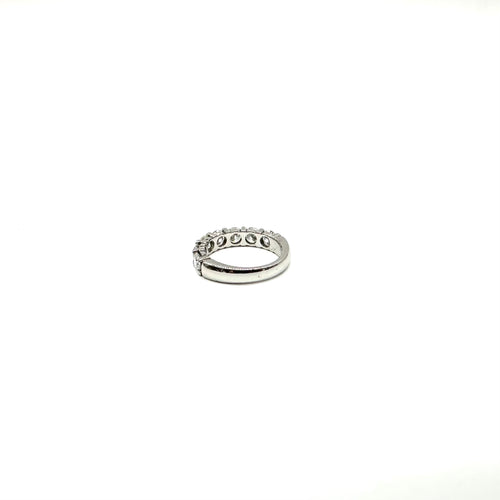 Bague 48 Alliance en or blanc 750 et diamants taille brillant 58 Facettes Z15B51677