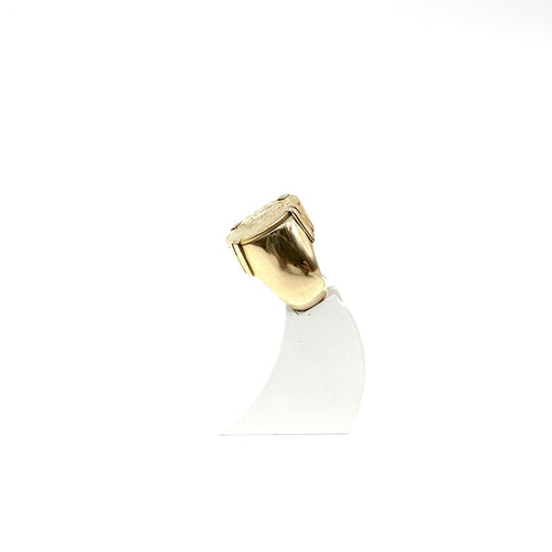 Bague 54 Chevalière porte-pièce tête d’Indien en or jaune 750 58 Facettes Z1351731