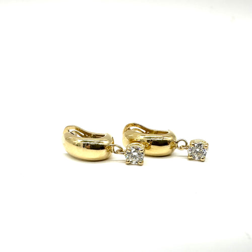 Boucles d'oreilles Boucles d’oreilles - Or jaune 750 et diamants 58 Facettes Z15B51642