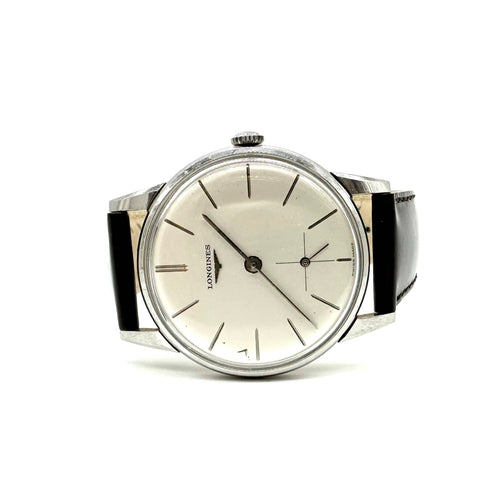 Montre Longines - Montre homme en acier inoxydable sur cuir 58 Facettes Z15B51527