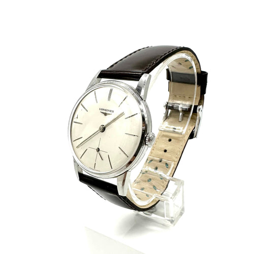 Montre Longines - Montre homme en acier inoxydable sur cuir 58 Facettes Z15B51527