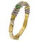 Bracelet Bracciale en or jaune et blanc avec émeraudes et diamants 58 Facettes G3838