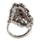 Bague 57 Anello vintage en or blanc, rubis et diamants 58 Facettes G3861