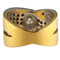 Bague Bague en or jaune et blanc à bandes croisées, diamants 58 Facettes G3856