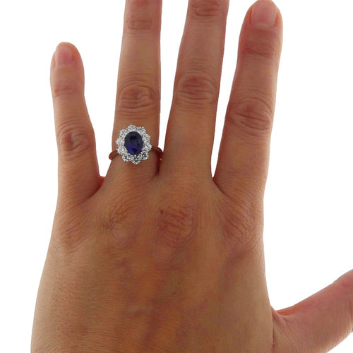 Bague Anello - Zaffiro et diamants en or blanc 58 Facettes G3885