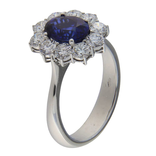 Bague Anello - Zaffiro et diamants en or blanc 58 Facettes G3885
