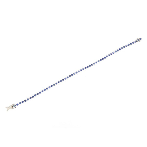 Bracelet Bracelet tennis en or blanc avec saphirs 58 Facettes G2883