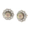 Boucles d'oreilles Orecchini - Orecchini en or blanc avec perles et diamants 58 Facettes G3472