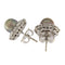Boucles d'oreilles Orecchini - Orecchini en or blanc avec perles et diamants 58 Facettes G3472