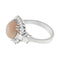 Bague Anello en or blanc avec corail et diamants 1,46 ct 58 Facettes G3569