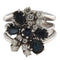Bague Anello en or blanc - fleur avec saphirs et diamants 58 Facettes G3821