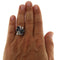 Bague Anello en or blanc - fleur avec saphirs et diamants 58 Facettes G3821
