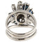 Bague Anello en or blanc - fleur avec saphirs et diamants 58 Facettes G3821
